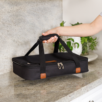 Black Insulated Casserole Carrier for Hot or Cold Food