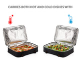 Black Insulated Casserole Carrier for Hot or Cold Food
