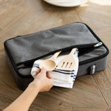 Gray Insulated Casserole Carrier for Hot or Cold Food