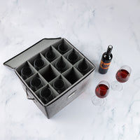 Hard Shell China Storage for Wine Glass - 16" x 13" x 10"H