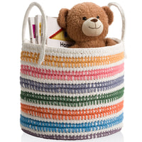 Large and Small Pastel Rainbow Storage Basket