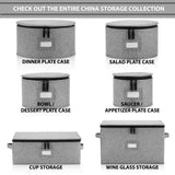 Set of 4 China Storage Cases for Dinnerware - Sizes: 12" - 10" - 8.5" and 7" W - 48 Plate Separators Included